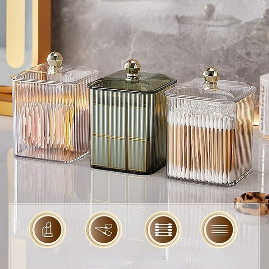 Acrylic Square Swab Storage Box, Makeup Cotton Pad Storage Box, Single Cell Clear Case, Cosmetics Jewellery Container