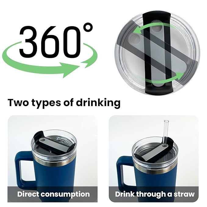 40 OZ Tumbler Lids Fit for Stanley Cup, Replacement Lids Fit for Stanley Travel Tumbler