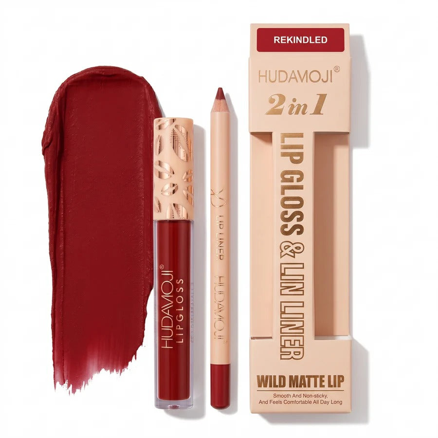 huda moji 2in1 lip gloss and liner