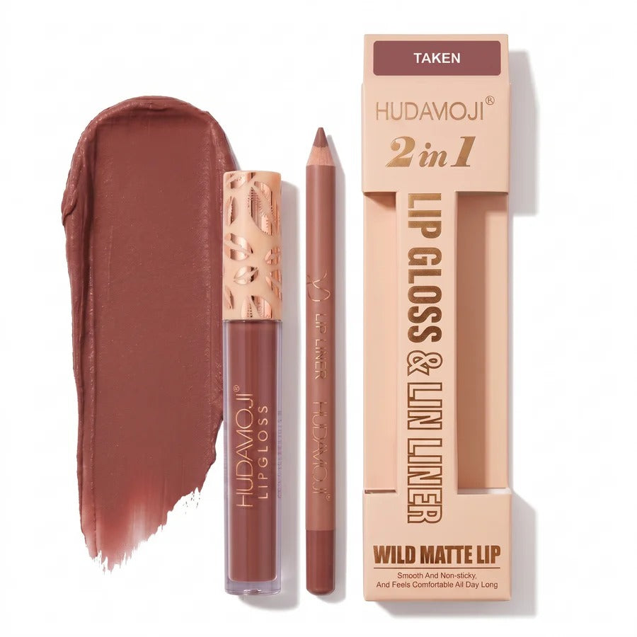 huda moji 2in1 lip gloss and liner