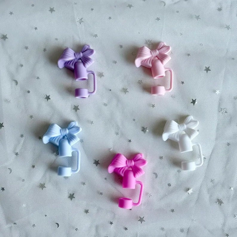 Bow Straw Covers Cap Toppers (Random Design)