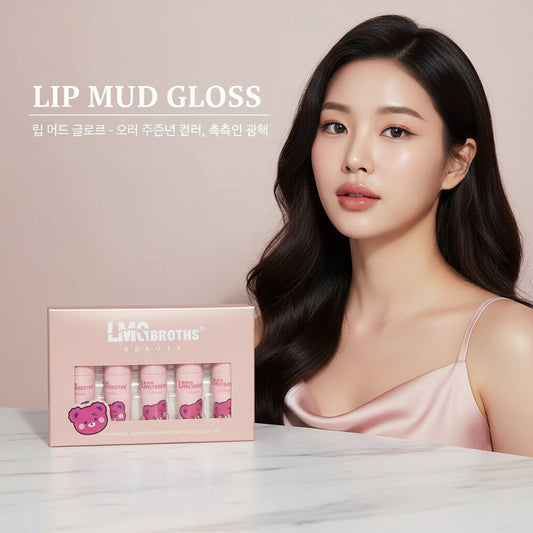 Pink Bear Lip Glaze | Matte Velvet Lip Cream & Lip Mud Lipgloss – Korean