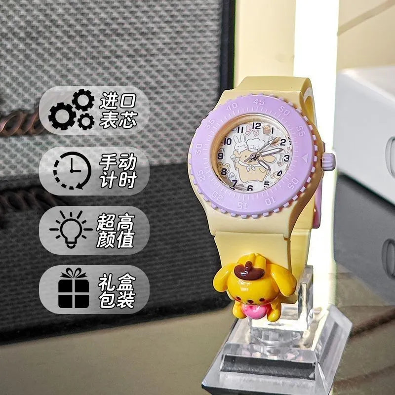 Kids Printed Dial Analogue Watch with Patterned Strap