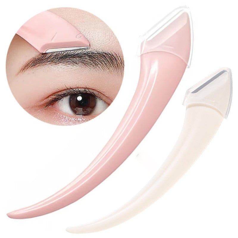 Heart Shape Facial Powder Puff Soft Makeup Sponge With Eyebrow Razor 2in1