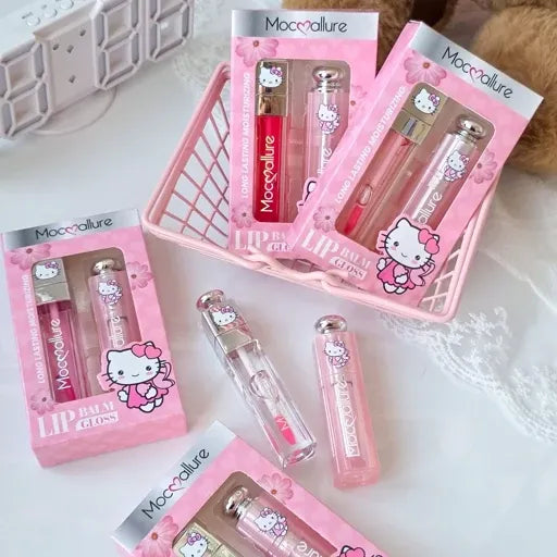 Mocallure Hello Kitty Lip Balm & Lip Gloss Set