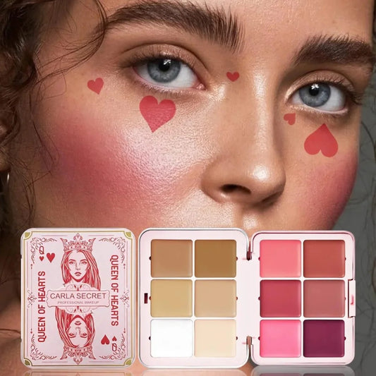 Carla Secret Queen Of Heart  12-color Concealer Blush Makeup Palette