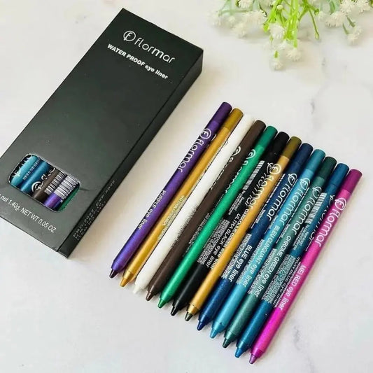 Flormar Eye Pencils – Pack of 12 Assorted Colors