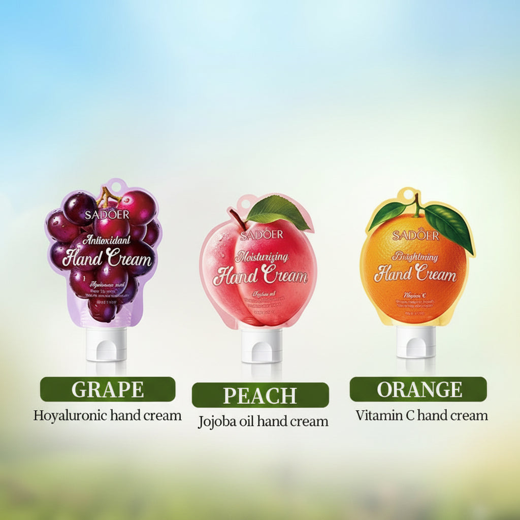 SADOER Fruit Hand Cream – Moisturizing & Nourishing Repair for Dry, Cracked Hands | 60g