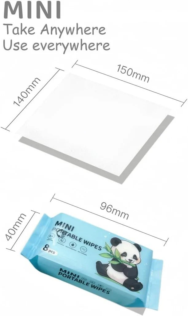 QIANHUI Cute Kawaii Cartoon Mini Portable Wet Wipes