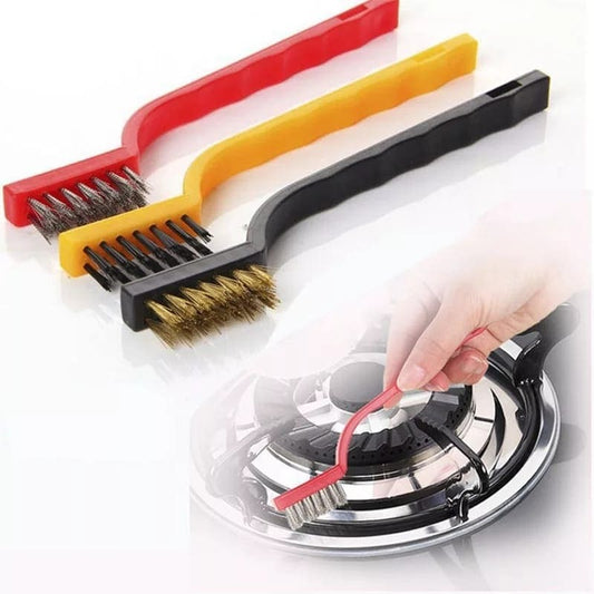 Set of 3 Wire Cleaning Brushes – Gas Stove, Metal Rust & Grinder Cleaner Brush Set