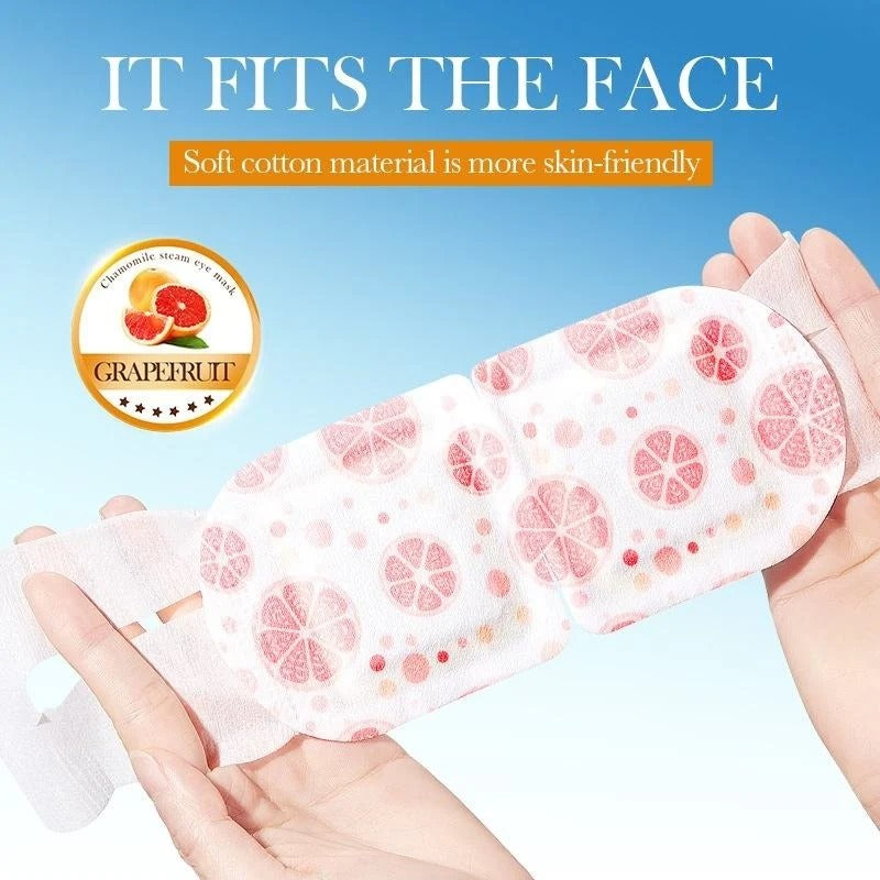 SADOER Grapefruit Steam Eye Mask - for Eye Fatigue & Dryness