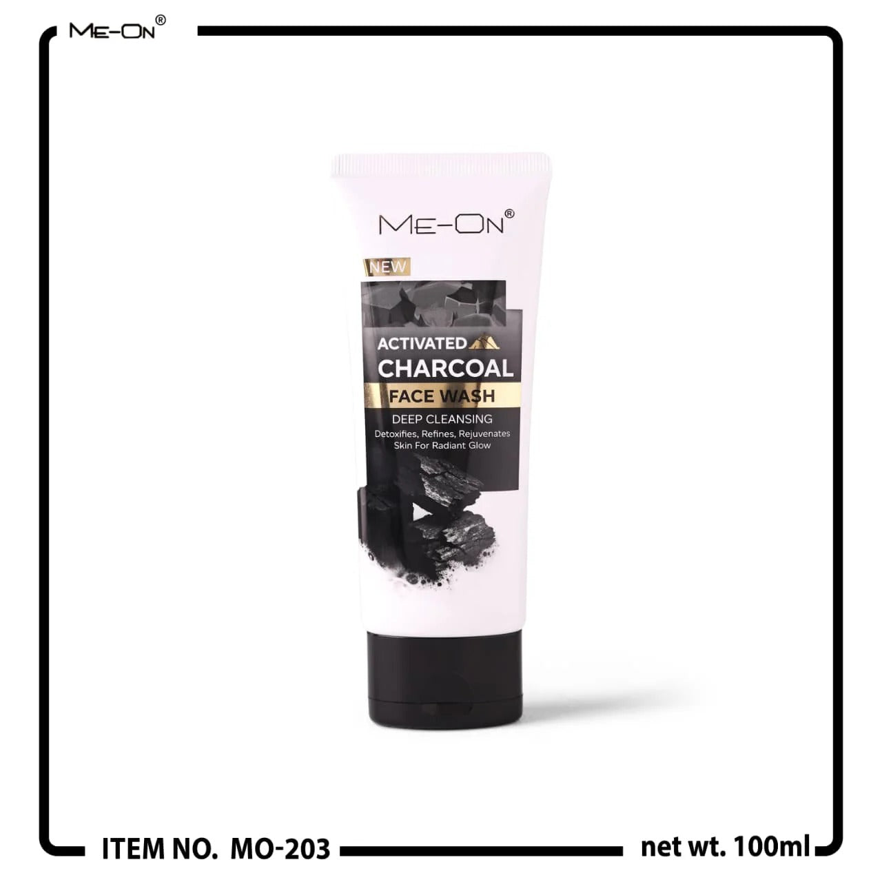 ME-ON Activated Charcoal Deep Cleansing Face Wash – Detox & Purify Skin