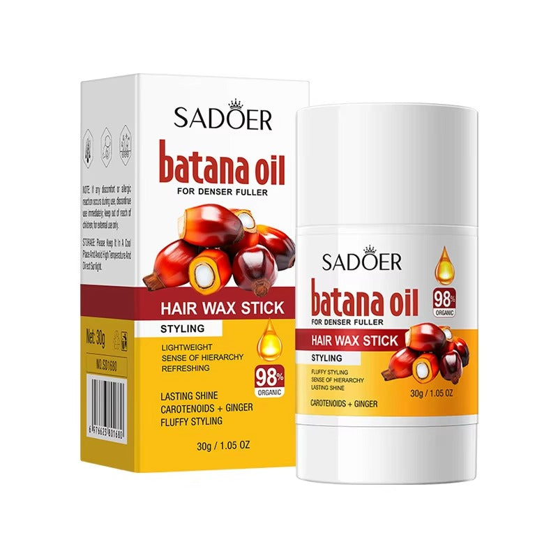 Sadoer Batana Oil Hair Wax Stick | Strong Hold Anti-Frizz Styling 30g