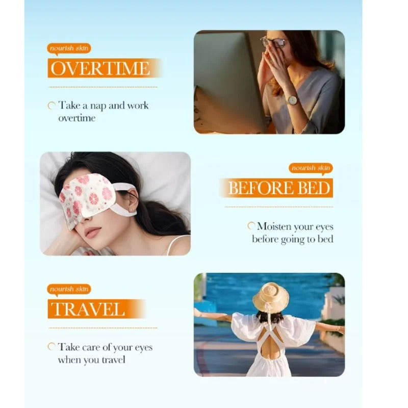 SADOER Grapefruit Steam Eye Mask - for Eye Fatigue & Dryness