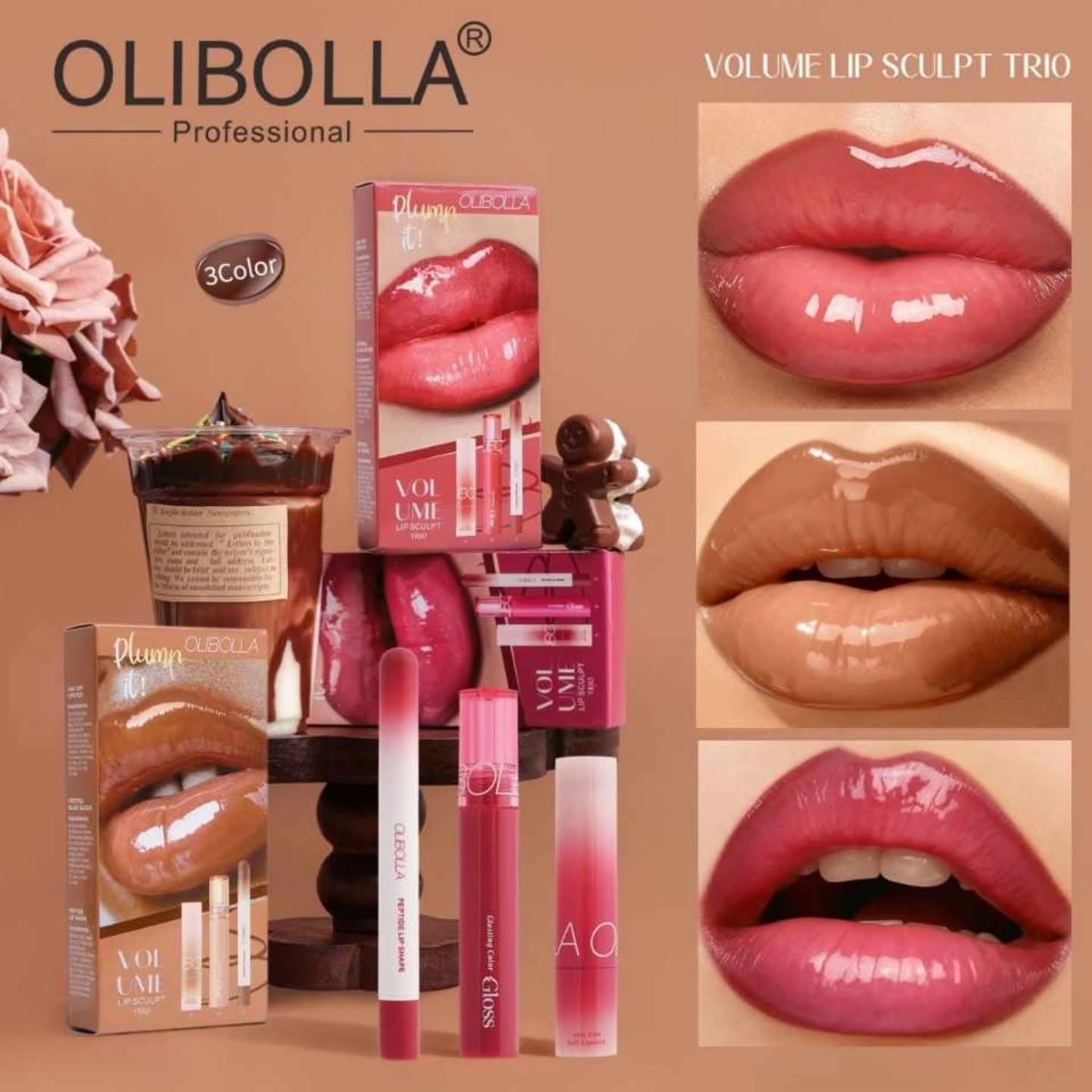 The OLIBOLLA Volume Lip Sculpt Trio
