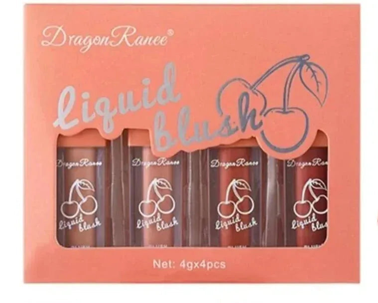 DragonRanee liquid blush set with packaging on a white background
