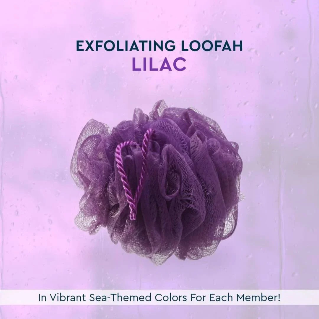 Lux Lilac Bath Loofah – Soft Exfoliating Bath Sponge