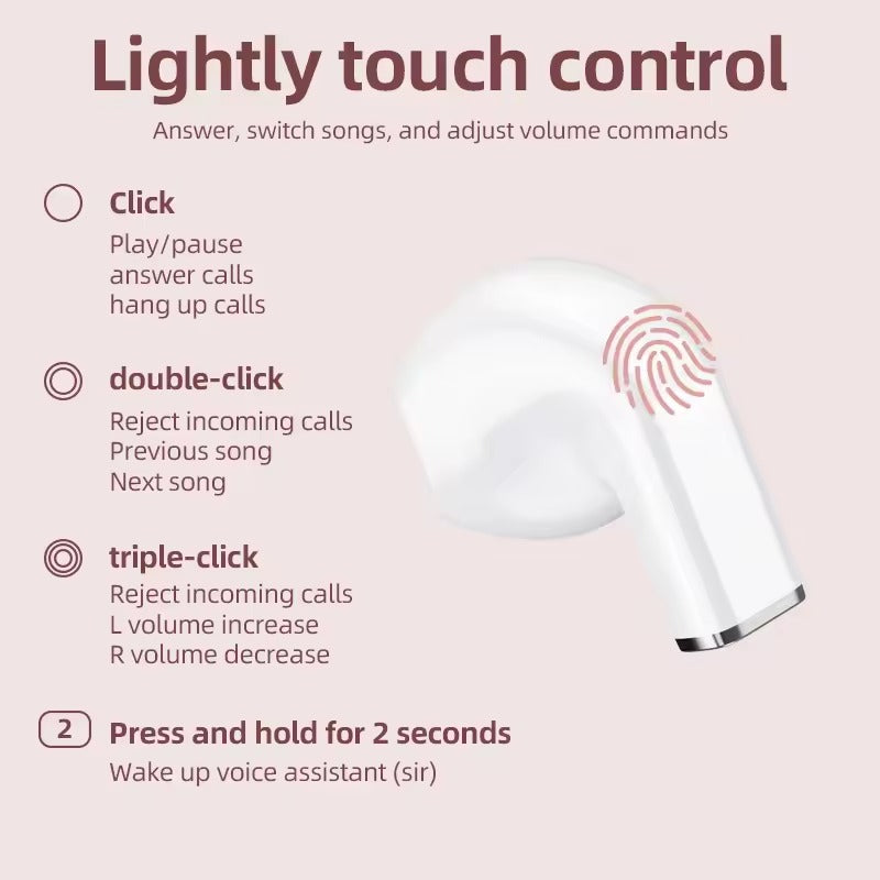K520 Pink Heart TWS Wireless Earbuds – Cute Kawaii Bluetooth Earphones for Girls