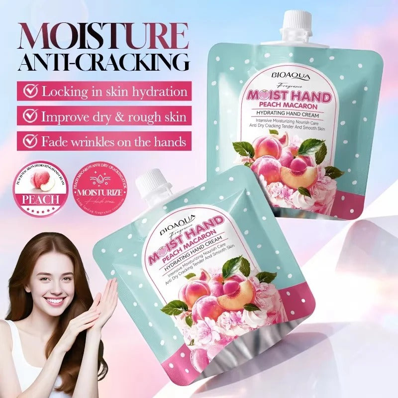 BIOAQUA Peach Macaron Hydrating Hand Cream 30g