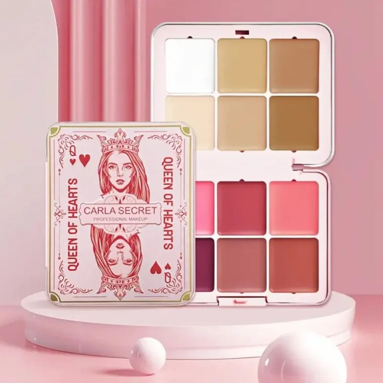 Carla Secret Queen Of Heart  12-color Concealer Blush Makeup Palette