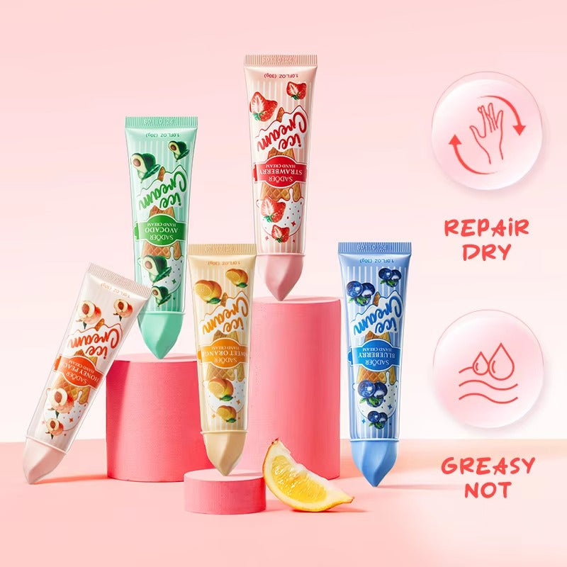 SADOER Plant Fruit Exract Moisturizing Whitening Blueberry Lemon Hand Cream for Dry Hand Skin