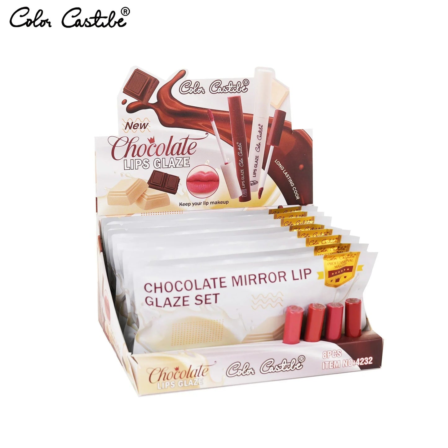 Color Castle Makeup Lip Glaze – 4 Colors Set