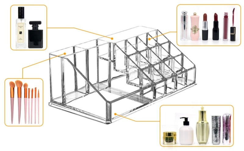 Cosmetic Organizer with Removable Drawers – Lipstick Stand & Makeup Display Holder