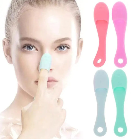 Silicone Nose & Facial Pore Cleaning Brush – Finger Scrubber for Blackhead Removal