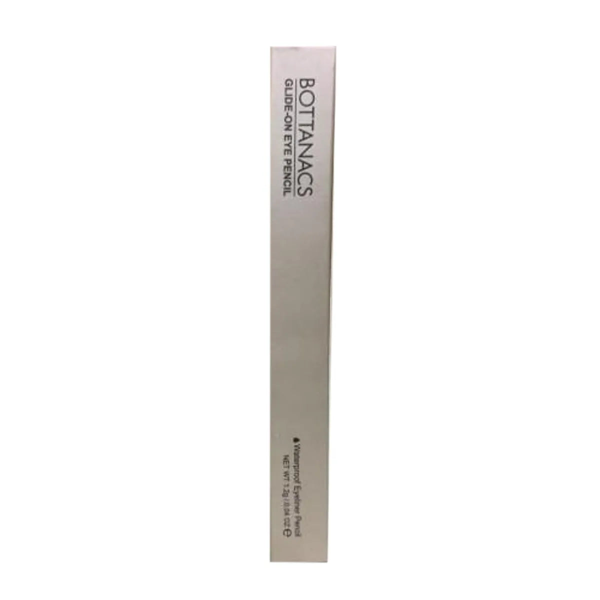A slim, rectangular white box for Bottanacs Glacéon Eye Pencil, shown vertically against a plain white background.