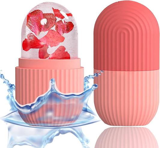 Silicone Ice Cube Roller Massager – Face, Eyes & Neck De-Puffing Skin Care Tool