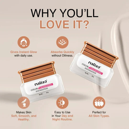 Maliao Color Changing Foundation – Flawless Skin-Match Coverage