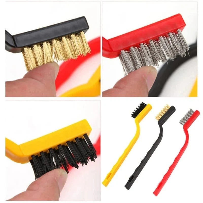 Set of 3 Wire Cleaning Brushes – Gas Stove, Metal Rust & Grinder Cleaner Brush Set