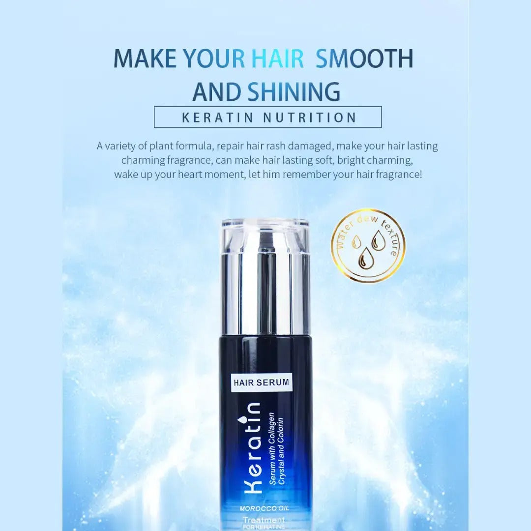 Keratin Moisturizing & Smooth Hair Serum Morocco Oil – Anti Frizz Hair Treatment