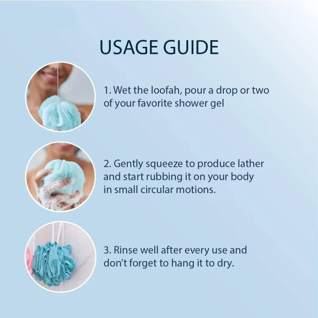 Lux Lilac Bath Loofah – Soft Exfoliating Bath Sponge