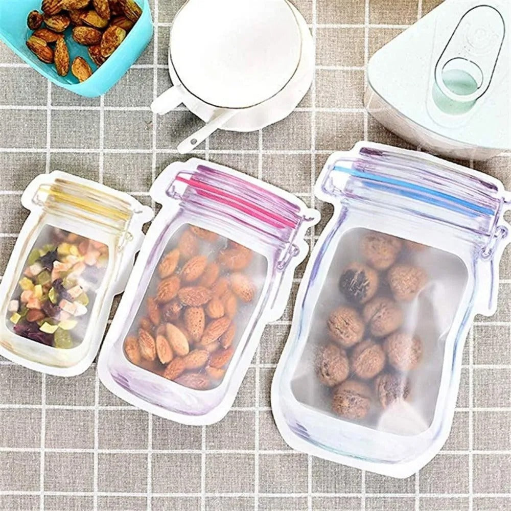 3 Pcs Airtight Zip Lock Seal Storage Bags Pouches
