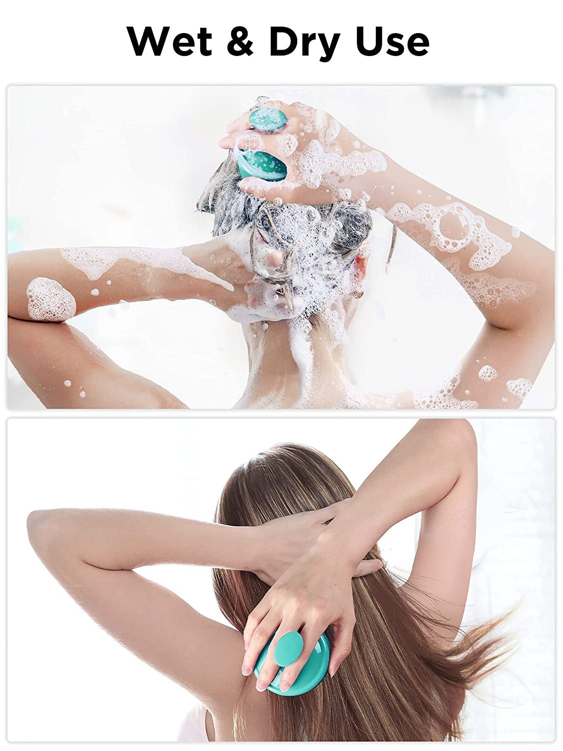 Silicone Scalp Massager Brush – Shampoo Scrubber for Hair Growth & Deep Cleanse