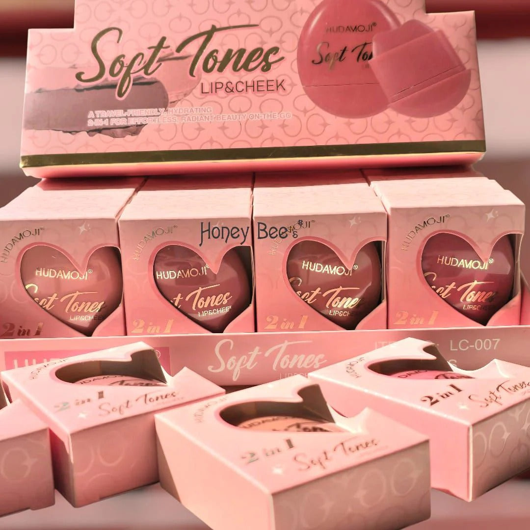 HUDAMOJI Soft Tones: 2-in-1 Lip & Cheek Sticks