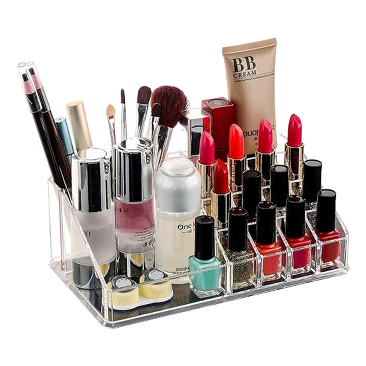 Cosmetic Organizer with Removable Drawers – Lipstick Stand & Makeup Display Holder