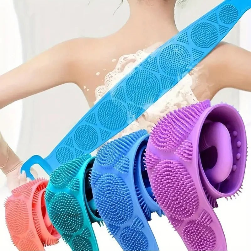 Silicone Bath Belt Body Scrubber – Double-Sided Back Scrubber & Shower Brush