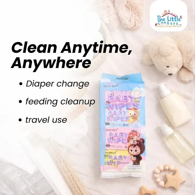 Qianhui Portable Mini Wet Wipes for Infants & Children