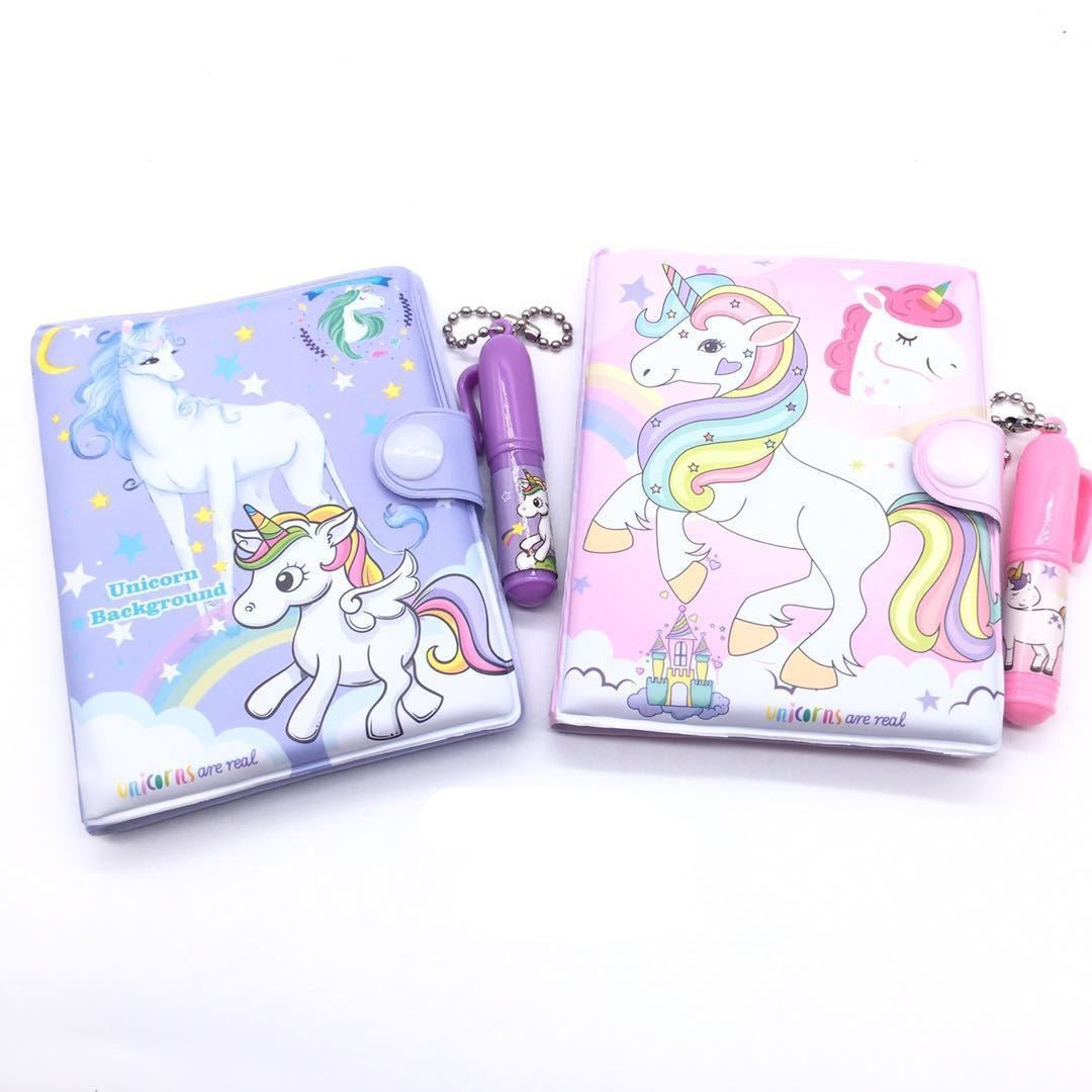 Mini Unicorn Theme Fancy Diary for Kids with Pen