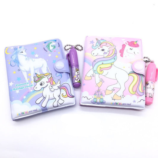 Mini Unicorn Theme Fancy Diary for Kids with Pen
