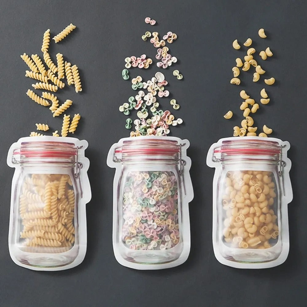 3 Pcs Airtight Zip Lock Seal Storage Bags Pouches