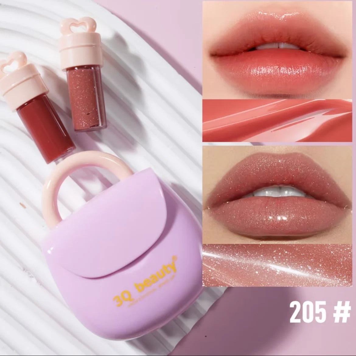 3q beauty lip gloss mini bag