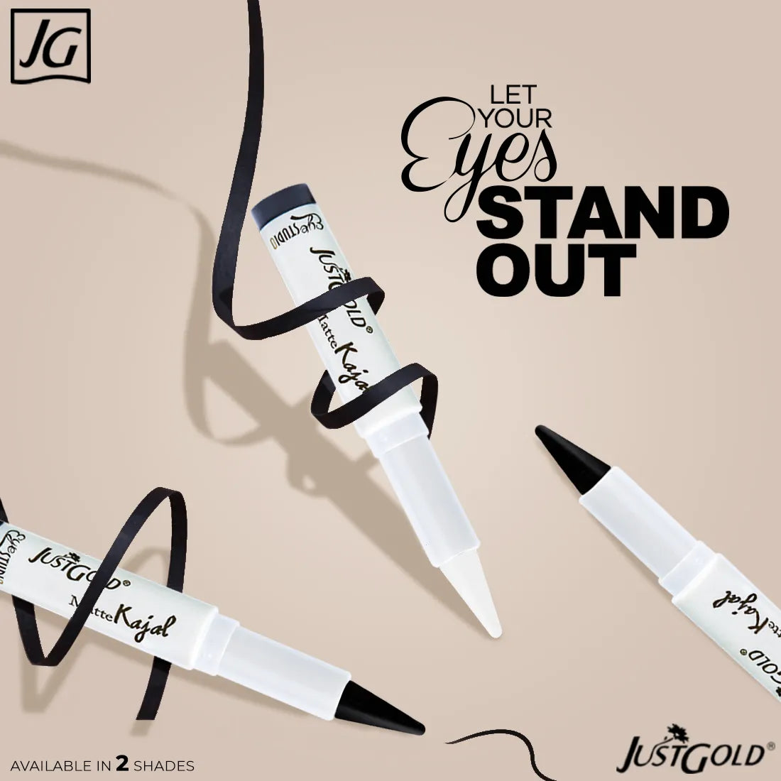 Just Glow Long-Lasting Matte Kajal – Smudge-Proof