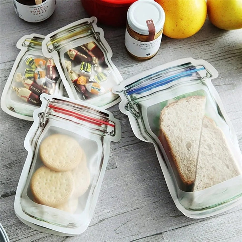 3 Pcs Airtight Zip Lock Seal Storage Bags Pouches