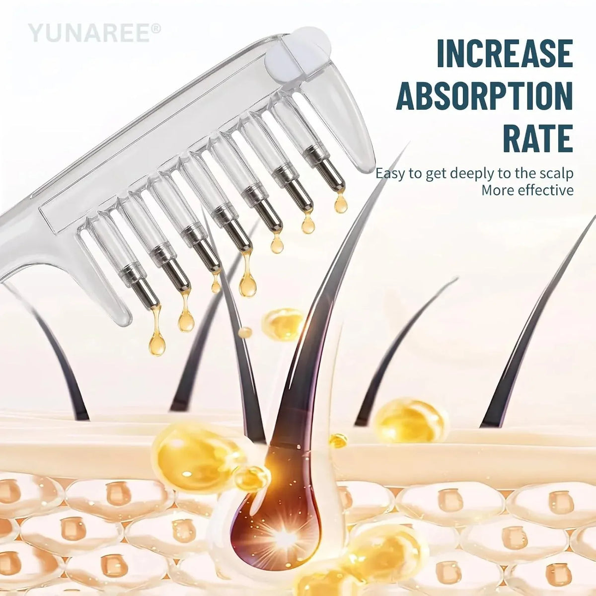 Crystal Scalp Massage Comb & Serum Applicator