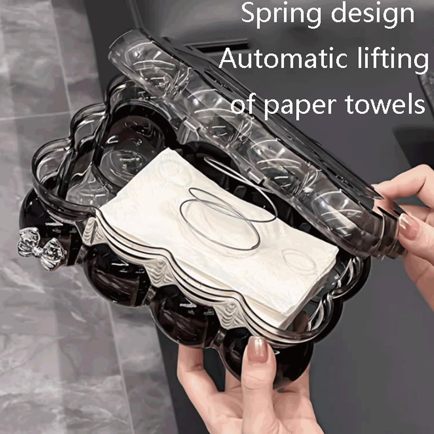 Cloud Shaped Plastic Tissue Box Holder, Decorative Rectangular Organizer And Storage