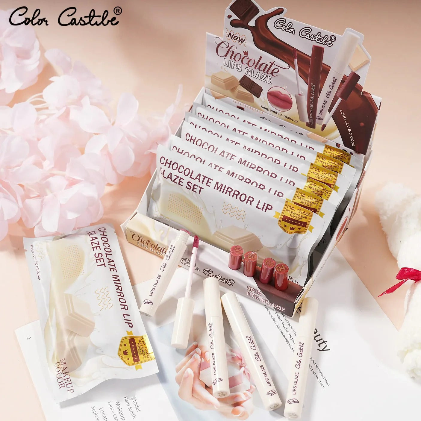 Color Castle Makeup Lip Glaze – 4 Colors Set