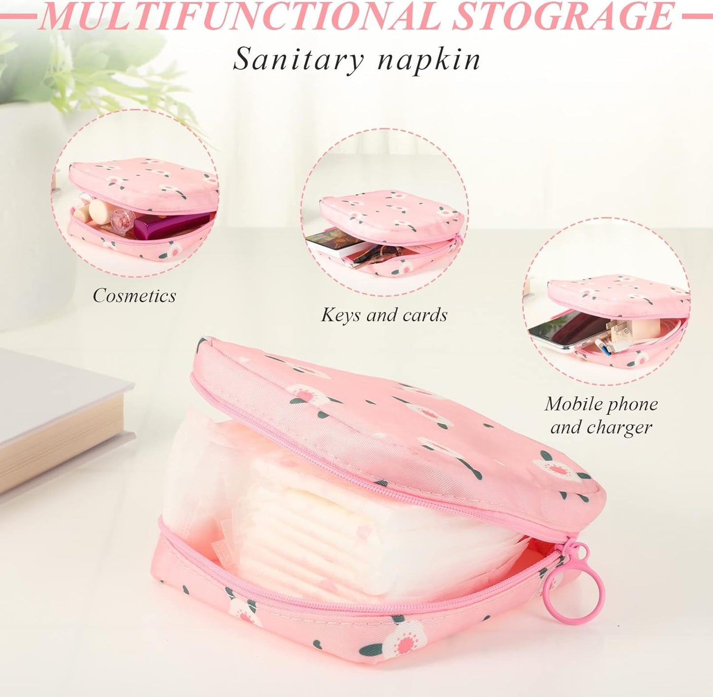 Portable Sanitary Organizer – Women's Travel Mini Pouch
